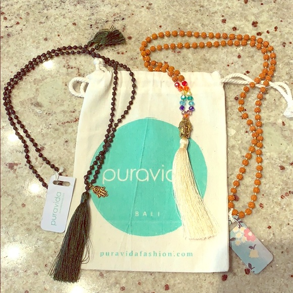 Jewelry - Mala bead necklaces with pouch
